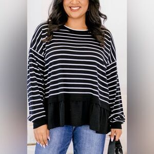 Chic Soul Hard At Work Top Pink/Brown 1X NWT IN PACKAGE